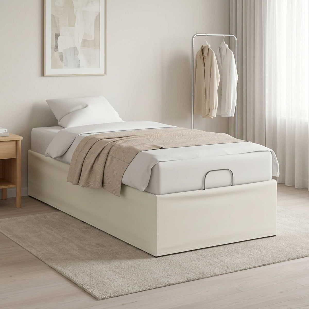 Electric Adjustable Bed Frame White 200 x 90 x 33.5 cm Steel
