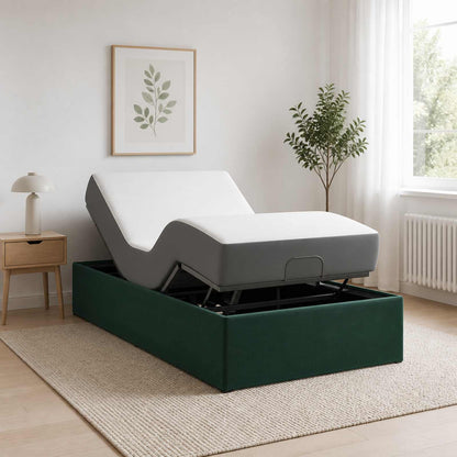 Electric Adjustable Bed Frame Forest Green 200 x 90 x 33.5 cm