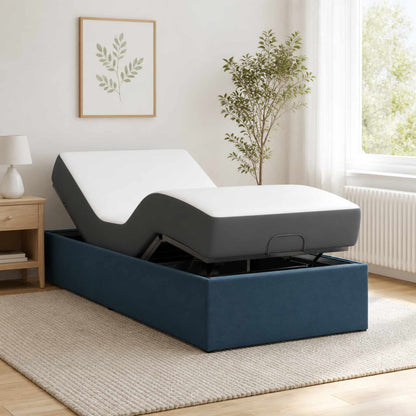 Electric Adjustable Bed Frame Blue 200 x 90 x 33.5 cm Steel