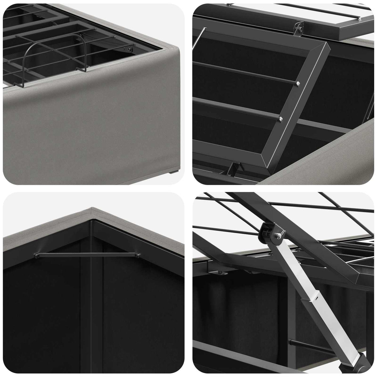 Electric Adjustable Bed Frame Light Grey 200 x 80 x 33.5 cm