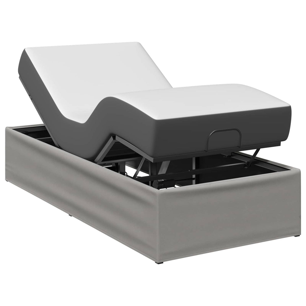 Electric Adjustable Bed Frame Light Grey 200 x 80 x 33.5 cm