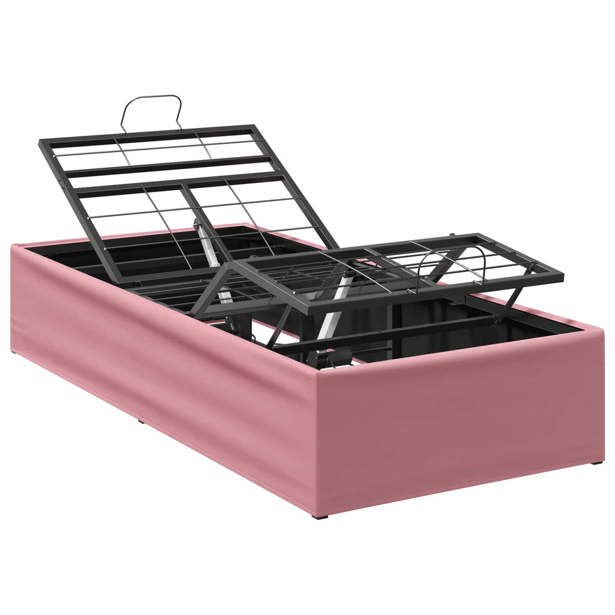 Electric Adjustable Bed Frame Pink 200 x 80 x 33.5 cm Steel
