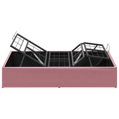 Electric Adjustable Bed Frame Pink 200 x 80 x 33.5 cm Steel