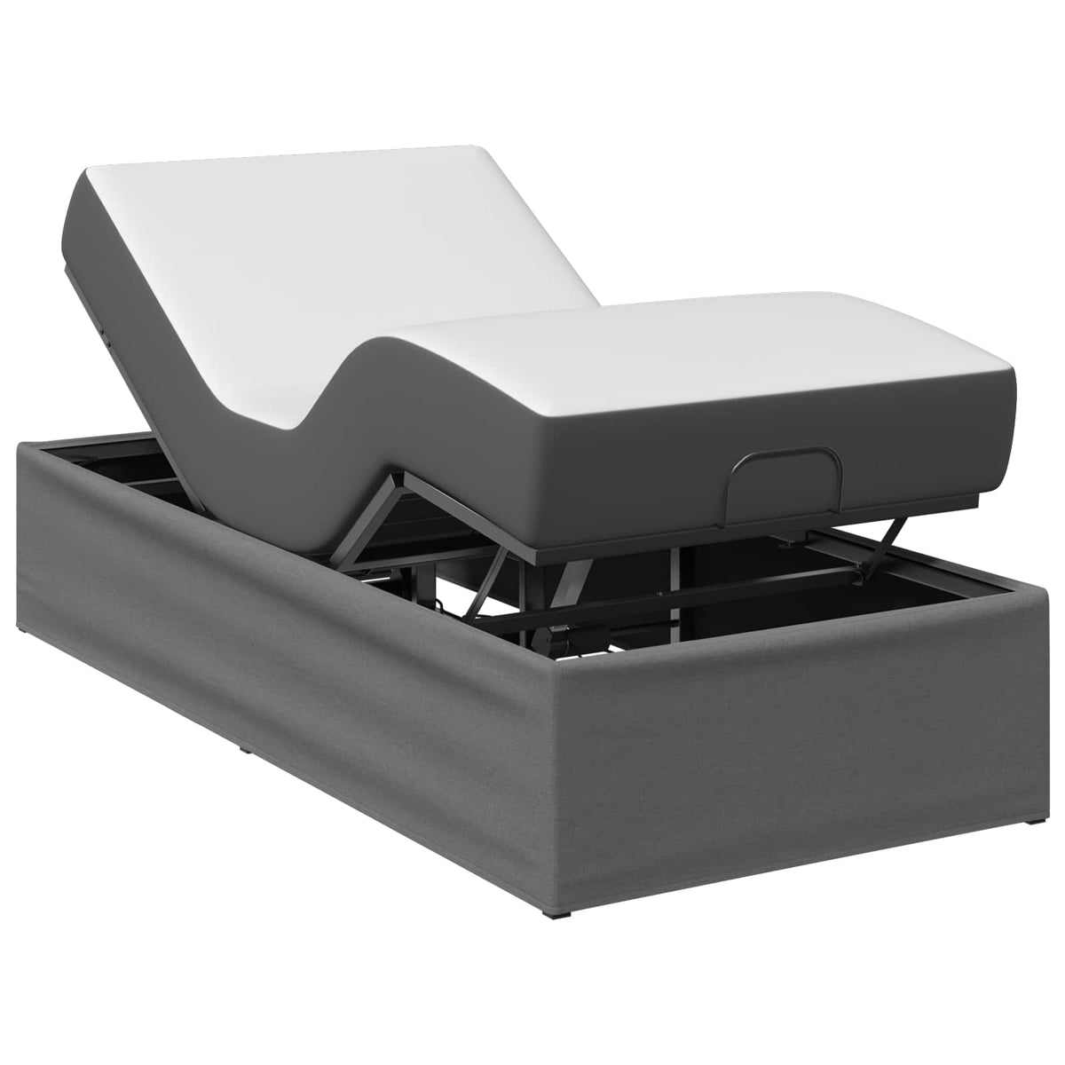 Electric Adjustable Bed Frame Dark Grey 200 x 90 x 33.5 cm