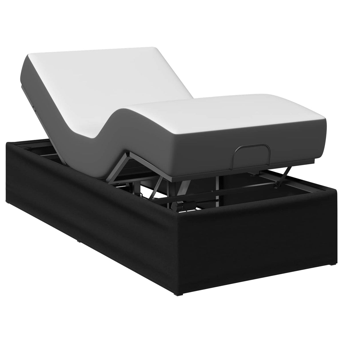 Electric Adjustable Bed Frame Black 200 x 90 x 33.5 cm Steel