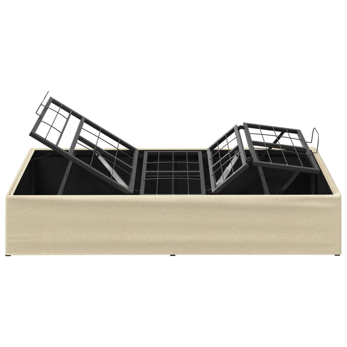 Electric Adjustable Bed Frame Cream 200 x 90 x 33.5 cm Steel