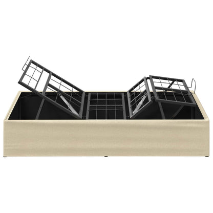 Electric Adjustable Bed Frame Cream 200 x 90 x 33.5 cm Steel