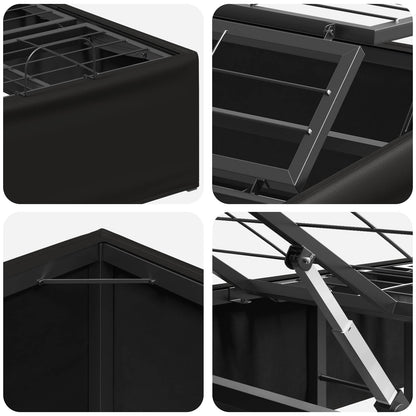 Electric Adjustable Bed Frame Black 200 x 90 x 33.5 cm Steel