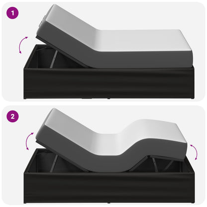 Electric Adjustable Bed Frame Black 200 x 90 x 33.5 cm Steel