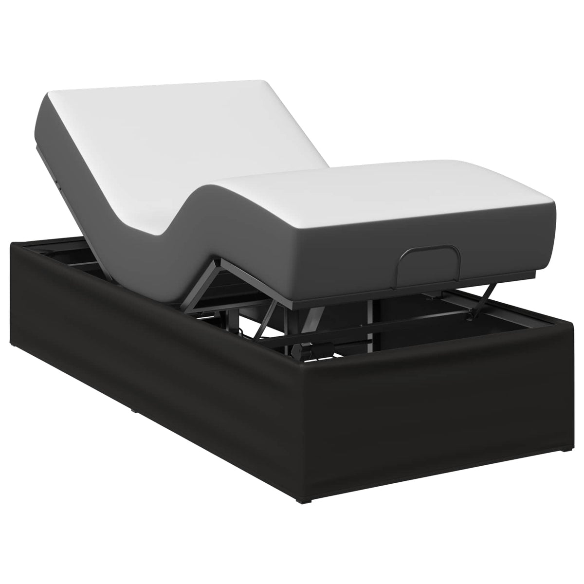 Electric Adjustable Bed Frame Black 200 x 90 x 33.5 cm Steel
