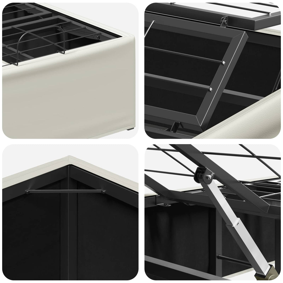 Electric Adjustable Bed Frame White 200 x 90 x 33.5 cm Steel