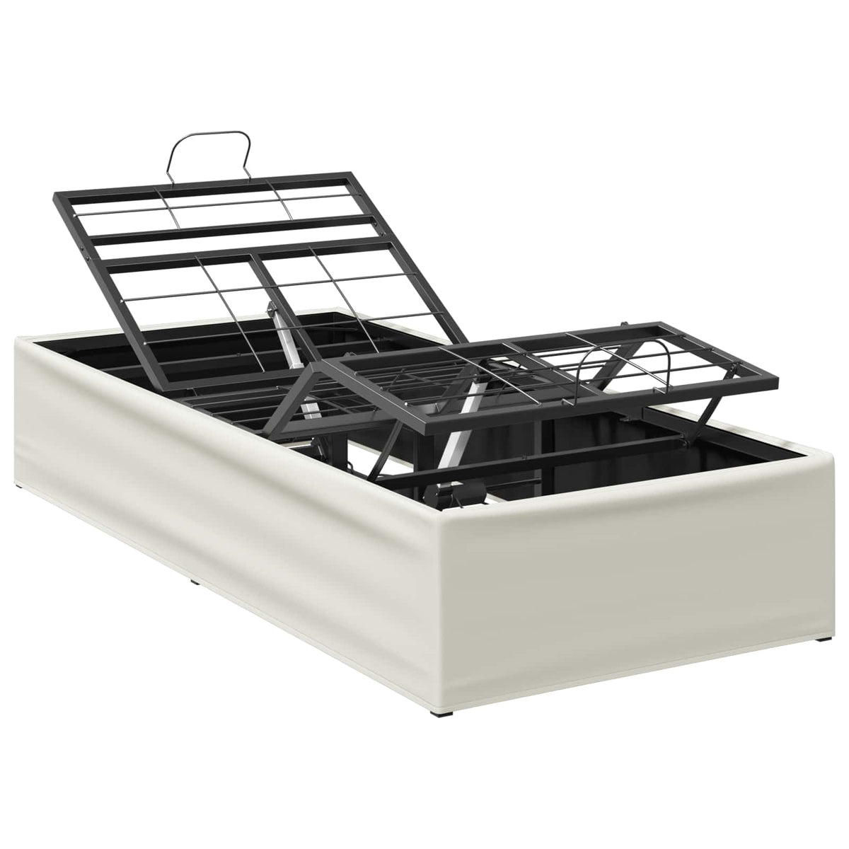 Electric Adjustable Bed Frame White 200 x 90 x 33.5 cm Steel