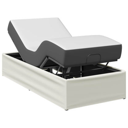 Electric Adjustable Bed Frame White 200 x 90 x 33.5 cm Steel