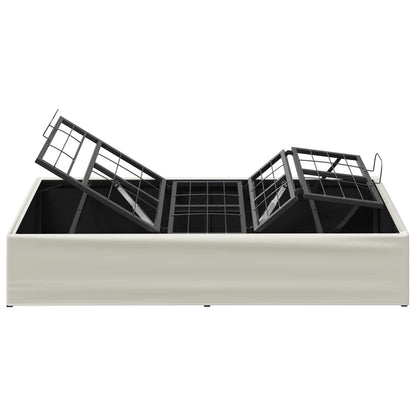 Electric Adjustable Bed Frame White 200 x 90 x 33.5 cm Steel