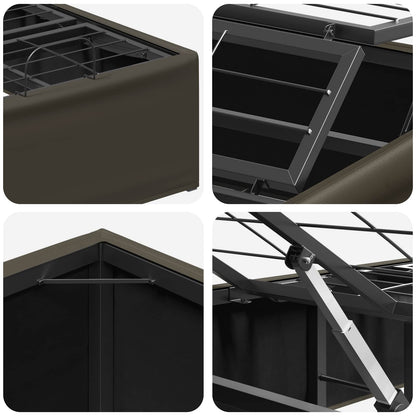 Electric Adjustable Bed Frame Grey 200 x 90 x 33.5 cm Steel