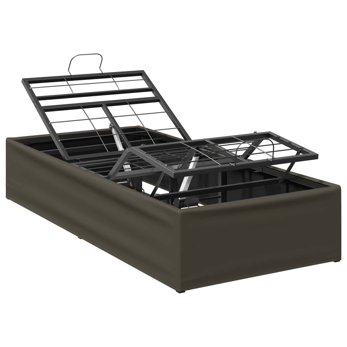 Electric Adjustable Bed Frame Grey 200 x 90 x 33.5 cm Steel