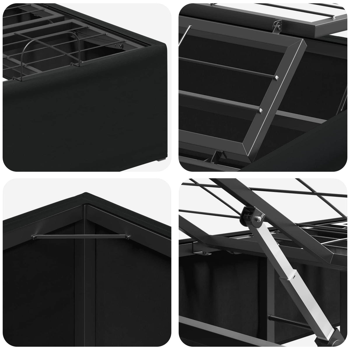 Electric Adjustable Bed Frame Black 200 x 90 x 33.5 cm Steel