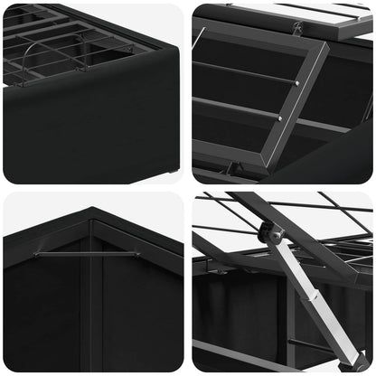 Electric Adjustable Bed Frame Black 200 x 90 x 33.5 cm Steel