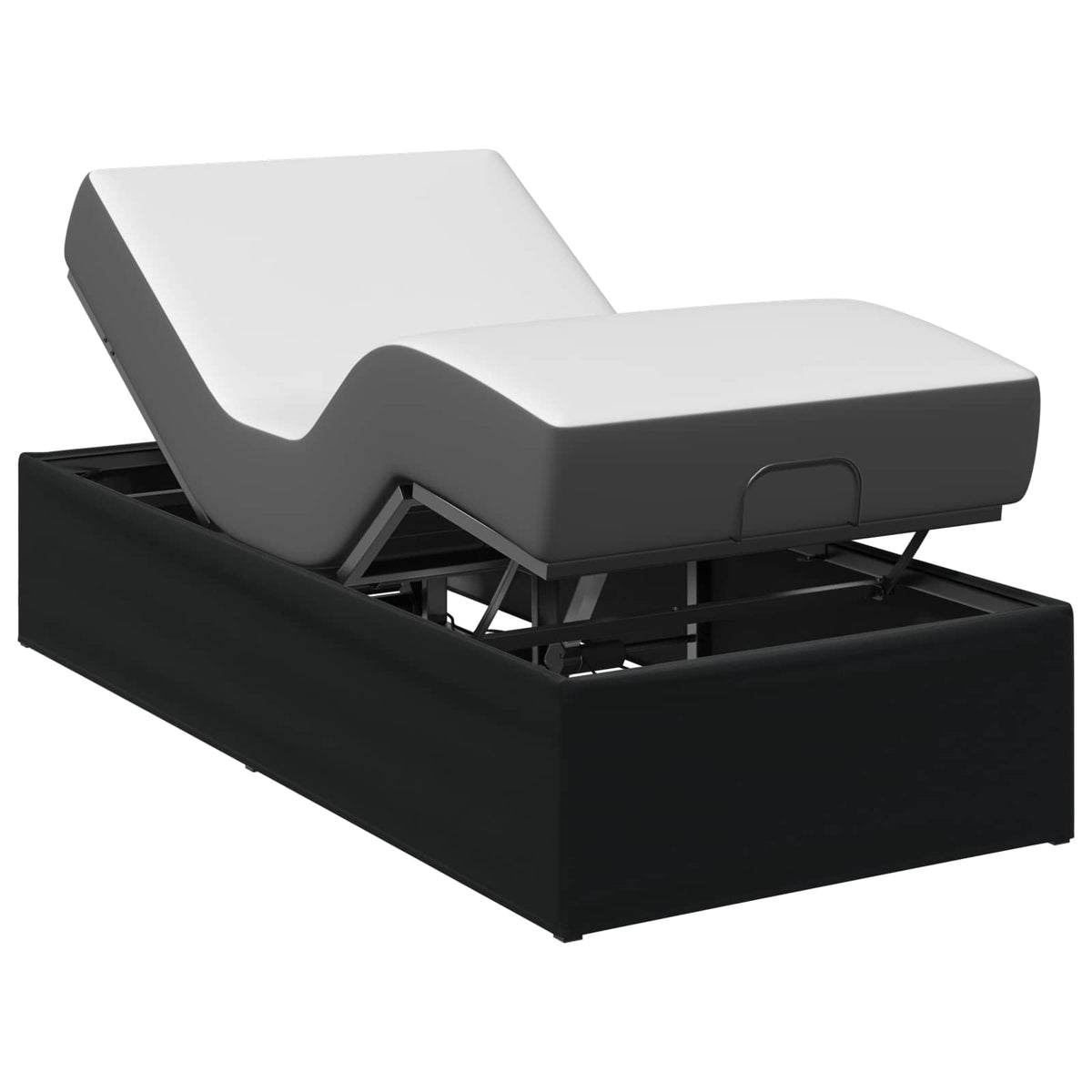 Electric Adjustable Bed Frame Black 200 x 90 x 33.5 cm Steel