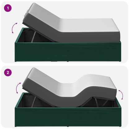 Electric Adjustable Bed Frame Forest Green 200 x 90 x 33.5 cm