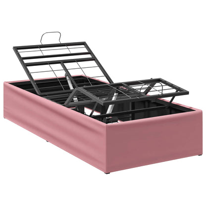 Electric Adjustable Bed Frame Pink 200 x 90 x 33.5 cm Steel