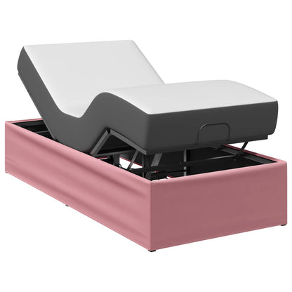 Electric Adjustable Bed Frame Pink 200 x 90 x 33.5 cm Steel