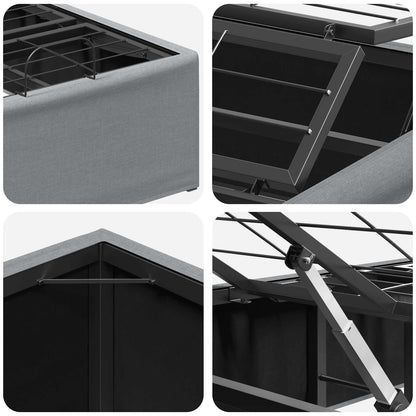 Electric Adjustable Bed Frame Light Grey 200 x 100 x 33.5 cm