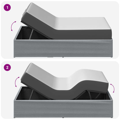 Electric Adjustable Bed Frame Light Grey 200 x 100 x 33.5 cm