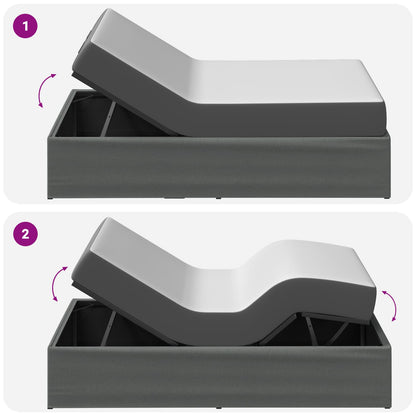 Electric Adjustable Bed Frame Dark Grey 200 x 100 x 33.5 cm