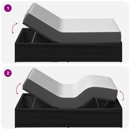 Electric Adjustable Bed Frame Black 200 x 100 x 33.5 cm Steel