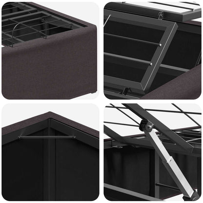 Electric Adjustable Bed Frame Brown 200 x 100 x 33.5 cm Steel