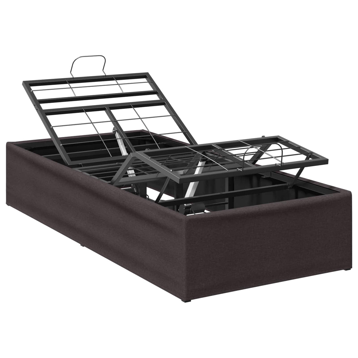 Electric Adjustable Bed Frame Brown 200 x 100 x 33.5 cm Steel