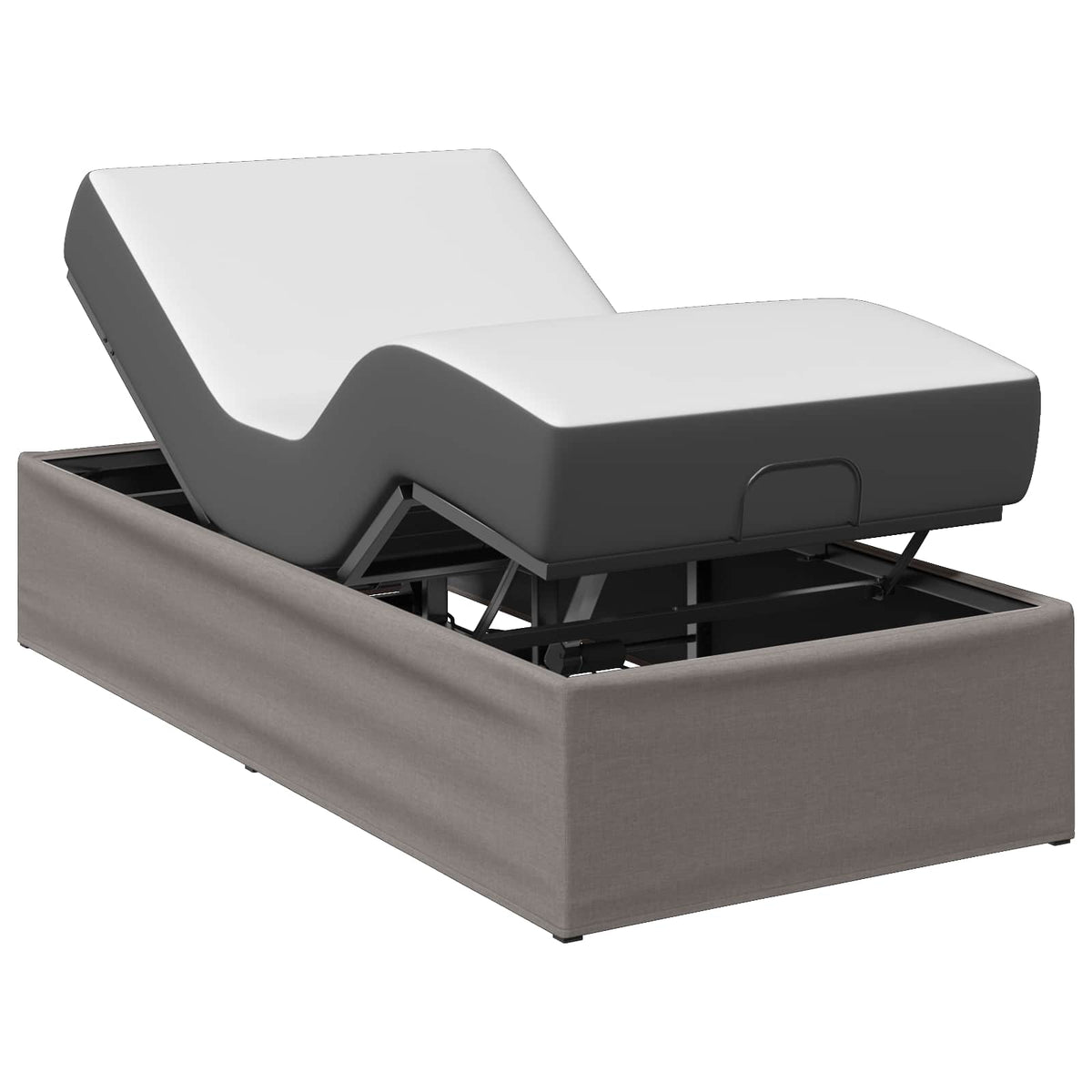 Electric Adjustable Bed Frame Taupe 200 x 100 x 33.5 cm Steel
