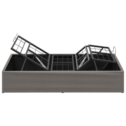 Electric Adjustable Bed Frame Taupe 200 x 100 x 33.5 cm Steel