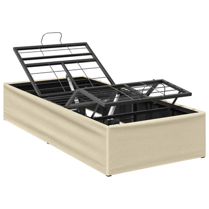 Electric Adjustable Bed Frame Cream 200 x 100 x 33.5 cm Steel