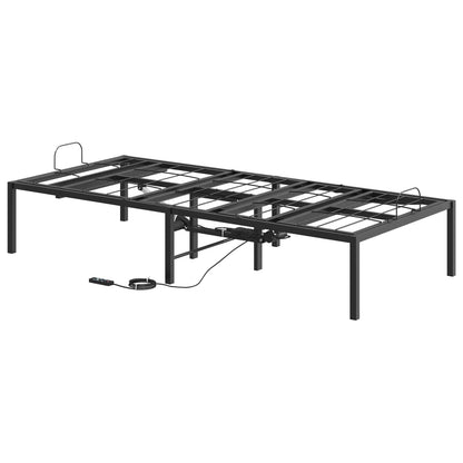 Electric Adjustable Bed Frame Black 200 x 70 x 33.5 cm Steel
