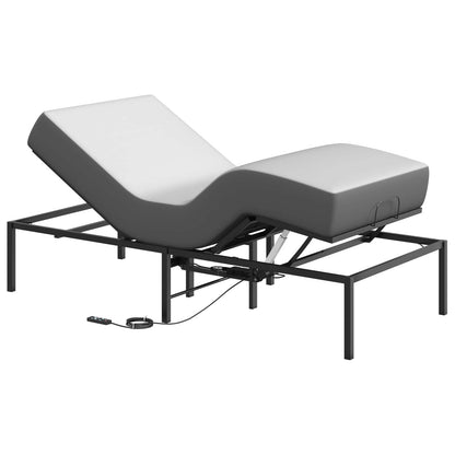 Electric Adjustable Bed Frame Black 200 x 70 x 33.5 cm Steel