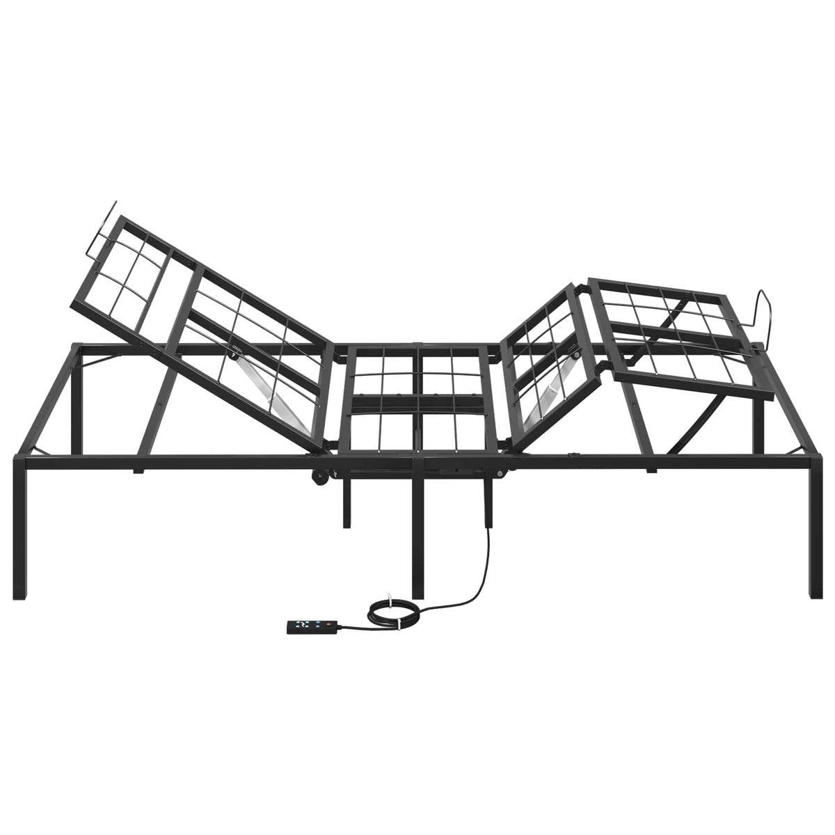 Electric Adjustable Bed Frame Black 200 x 90 x 33.5 cm Steel