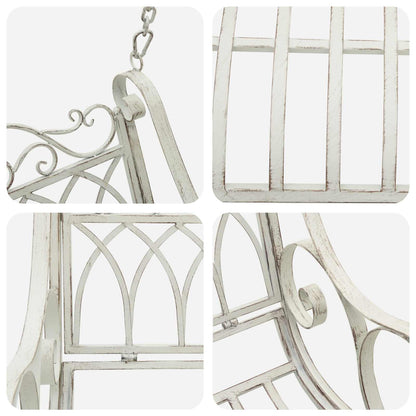 Swing Bench Steel 71 x 75 x 59 cm Antique White