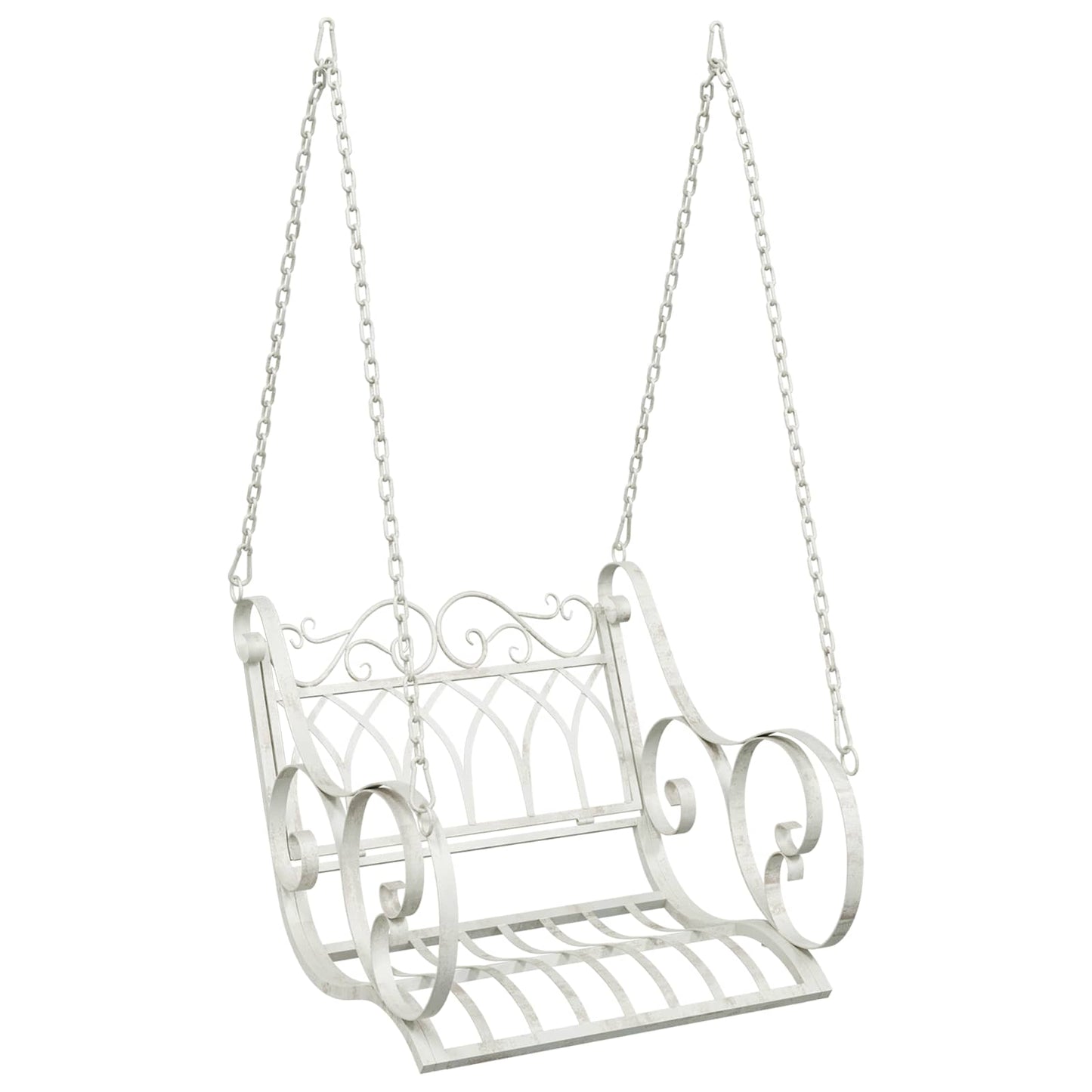 Swing Bench Steel 71 x 75 x 59 cm Antique White