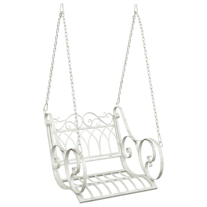 Swing Bench Steel 71 x 75 x 59 cm Antique White