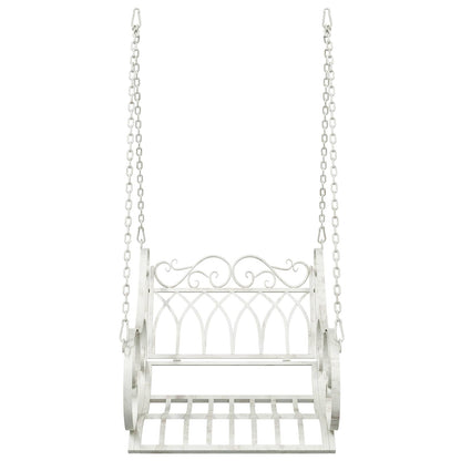 Swing Bench Steel 71 x 75 x 59 cm Antique White