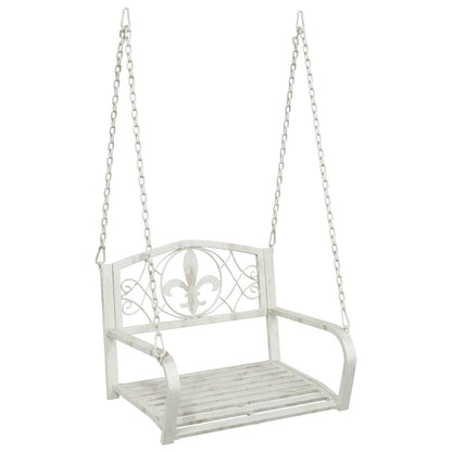Swing Bench Steel 71.5 x 59 x 55 cm Antique White