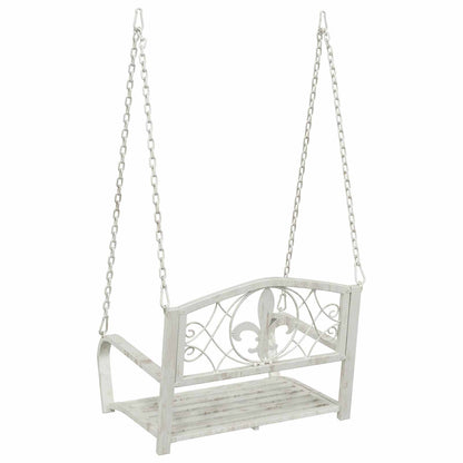 Swing Bench Steel 71.5 x 59 x 55 cm Antique White