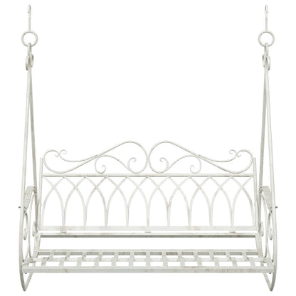 Swing Bench Steel 112 x 60 x 126.5 cm Antique White