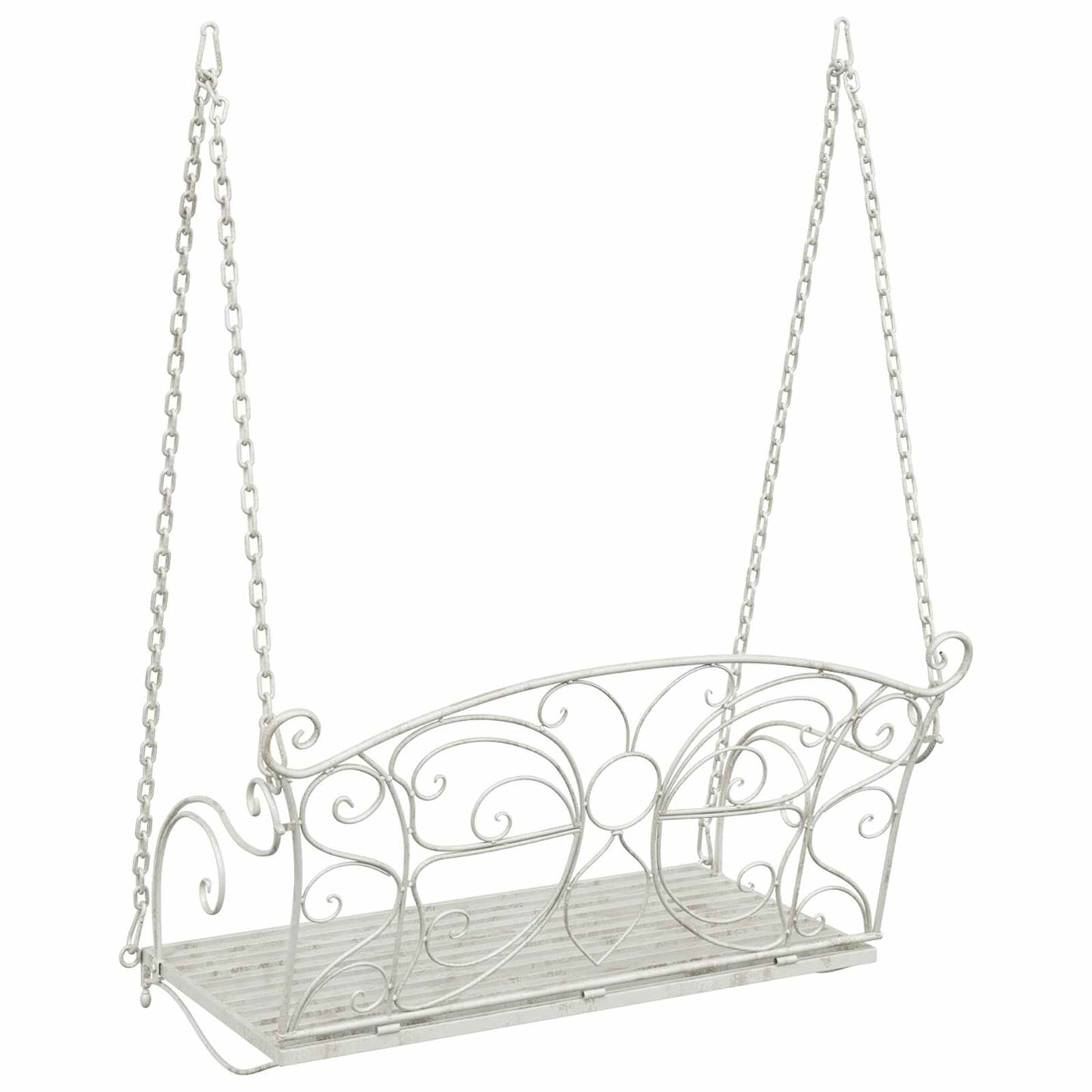 Swing Bench Steel 105.5 x 61 x 56 cm Antique White