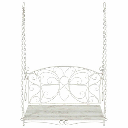 Swing Bench Steel 105.5 x 61 x 56 cm Antique White