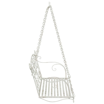 Swing Bench Steel 105.5 x 61 x 56 cm Antique White