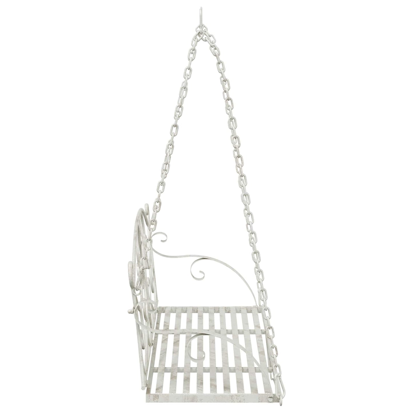 Swing Bench Steel 110 x 52.5 x 47 cm Antique White