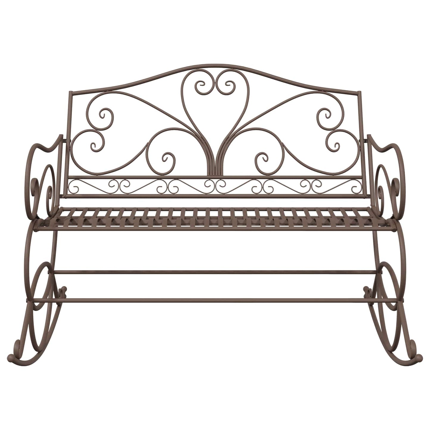 Garden Bench Antique Brown Steel